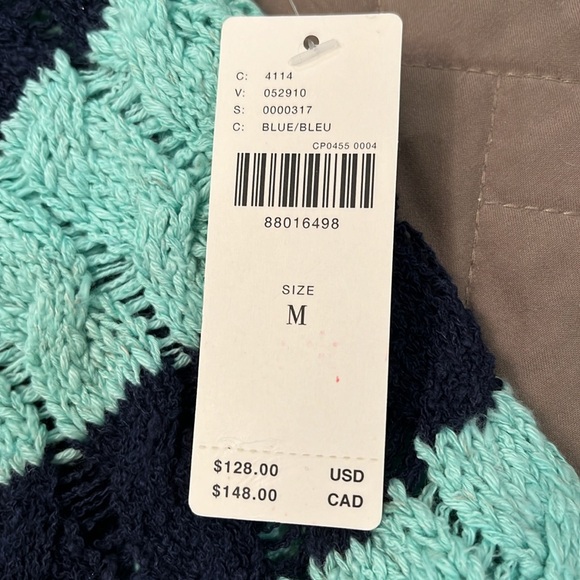 Anthropologie Pilcro Blue Longline Stitch Sweater/NWT/M - Picture 9 of 14